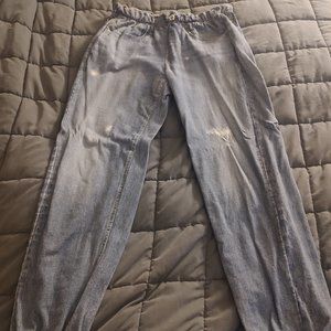 NWOT Rag and Bone Miramar Faux Jeans Knit Joggers in Glass Hill sz Small